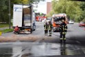 LKW blieb unter Bruecke haengen Koeln Ehrenfeld Innere Kanalstr Hornstr P392